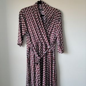Xl multi color faux wrap dress